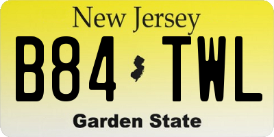 NJ license plate B84TWL