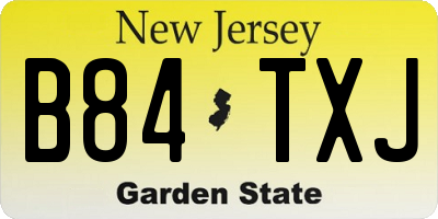 NJ license plate B84TXJ