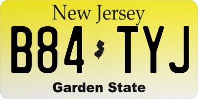 NJ license plate B84TYJ