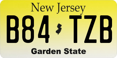 NJ license plate B84TZB