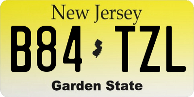 NJ license plate B84TZL