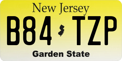 NJ license plate B84TZP