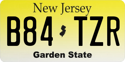 NJ license plate B84TZR