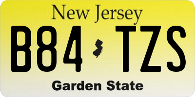 NJ license plate B84TZS