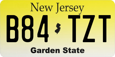 NJ license plate B84TZT