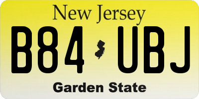 NJ license plate B84UBJ