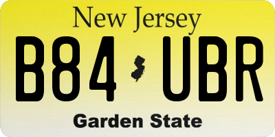 NJ license plate B84UBR