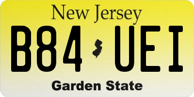 NJ license plate B84UEI