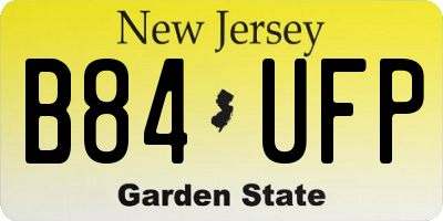 NJ license plate B84UFP