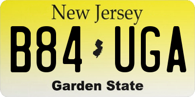 NJ license plate B84UGA