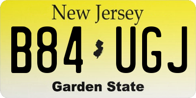 NJ license plate B84UGJ