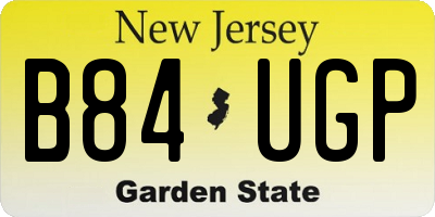 NJ license plate B84UGP