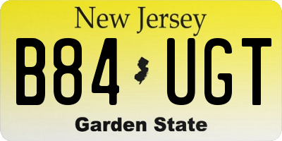 NJ license plate B84UGT