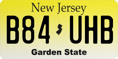 NJ license plate B84UHB