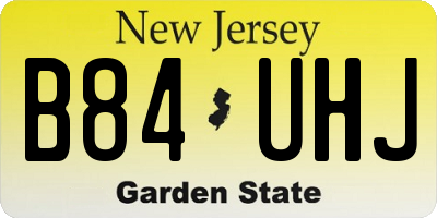 NJ license plate B84UHJ