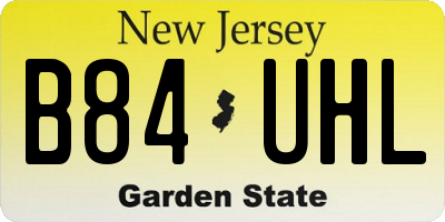 NJ license plate B84UHL