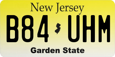 NJ license plate B84UHM