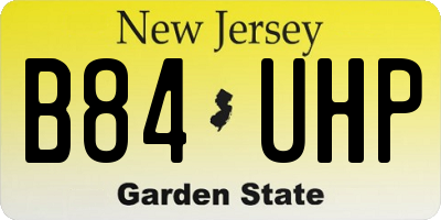 NJ license plate B84UHP