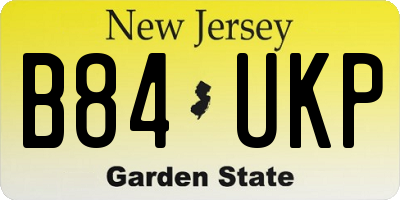 NJ license plate B84UKP