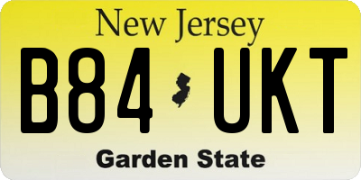 NJ license plate B84UKT