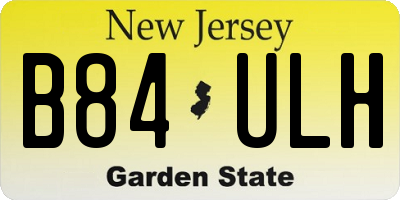 NJ license plate B84ULH