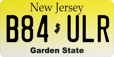 NJ license plate B84ULR