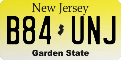 NJ license plate B84UNJ
