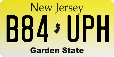 NJ license plate B84UPH