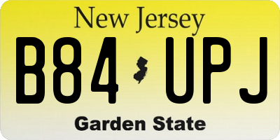 NJ license plate B84UPJ