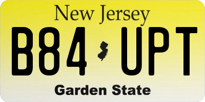 NJ license plate B84UPT