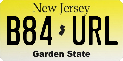 NJ license plate B84URL