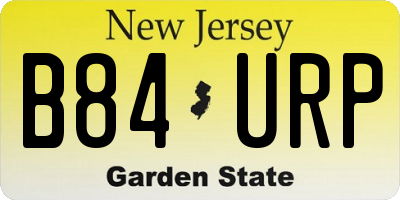 NJ license plate B84URP