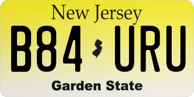 NJ license plate B84URU