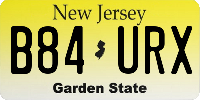 NJ license plate B84URX