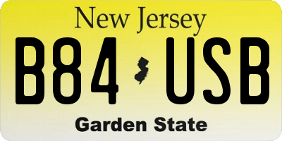 NJ license plate B84USB