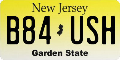 NJ license plate B84USH