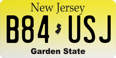 NJ license plate B84USJ