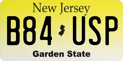 NJ license plate B84USP