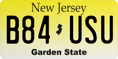 NJ license plate B84USU