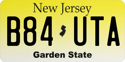 NJ license plate B84UTA