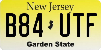 NJ license plate B84UTF