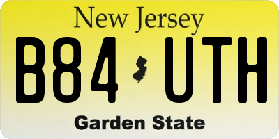 NJ license plate B84UTH