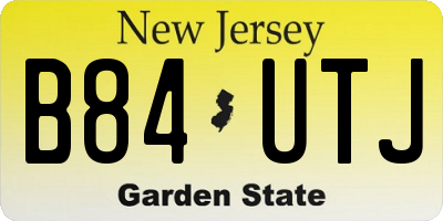 NJ license plate B84UTJ