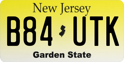 NJ license plate B84UTK