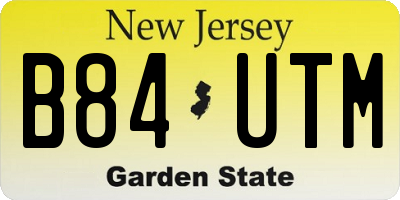 NJ license plate B84UTM