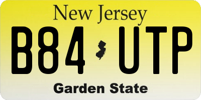 NJ license plate B84UTP
