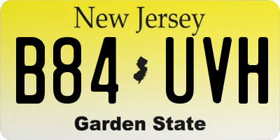 NJ license plate B84UVH