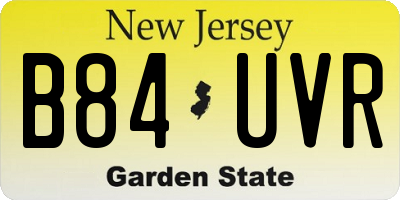 NJ license plate B84UVR