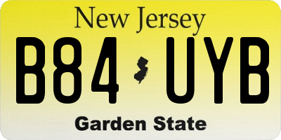 NJ license plate B84UYB