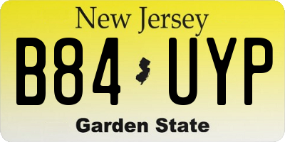 NJ license plate B84UYP